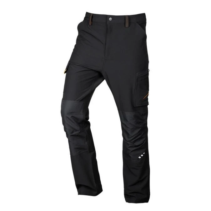 Spodnie robocze MixiMatch, 4 way stretch, czarno‑pomarańczowe, rozmiar XXXL