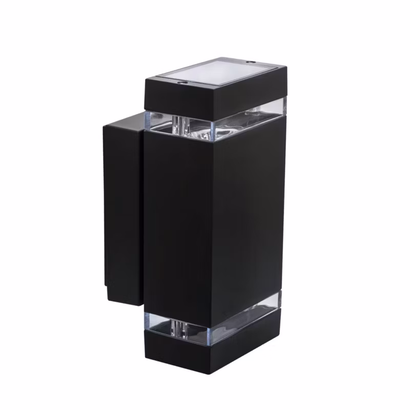 Kinkiet ścienny zewnętrzny Kanlux Zew czarny architektoniczny 2 x GU10 x 35W IP44 wym: 24 x 11 x 7 cm – 1 szt.