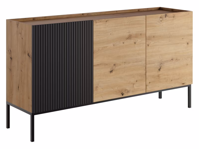 Komoda MIRJAN 24 Como 150 2D dąb artisan/czarny 1 szt.