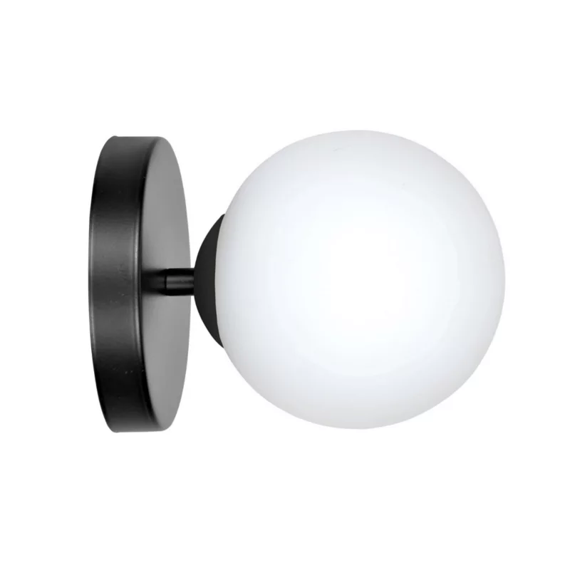 Kinkiet ścienny Emibig Halldor czarno-biały 1 x E14 x 10W IP20 wym: 15 x 15 cm – 1 szt.