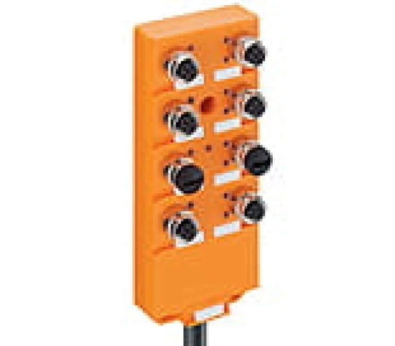 Rozdzielacz‑trójnik złacza 8xM12 5‑PINowy ze wskaźnikiem LED z kablem 20m ASBV 8/LED 5‑242/20 M