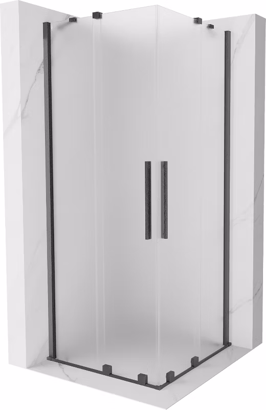 Kabina prysznicowa Mexen Velar Duo rozsuwana 100 x 100 cm szron gun gray szczotkowany 1 szt.