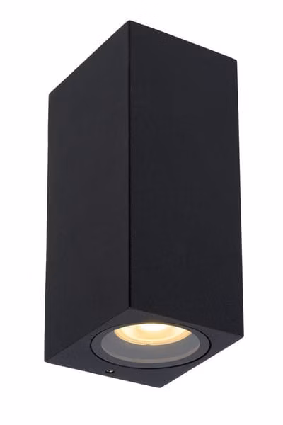 Kinkiet ścienny zewnętrzny Lucide Zaro czarny 2 x GU10 x 35W IP44 wym: 16 x 6,8 x 7,8 cm – 1 szt.
