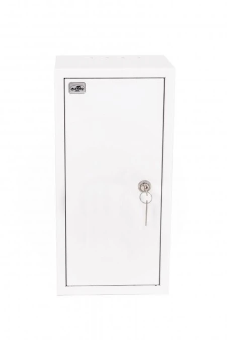 Rozdzielnia natynkowa metalowa 1 X TL 1F + 6 zabezpieczeń zamek pełne drzwi RAL 9003 A‑RZ9/PD
