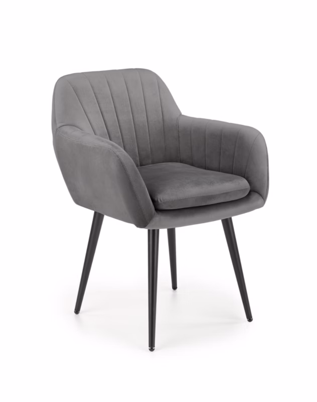 Krzesło Halmar tapicerowane K429 VELVET szare 1 szt