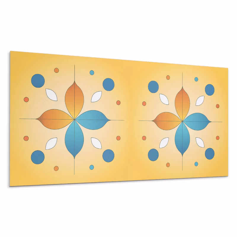 Kafelki samoprzylepne Wallfluent 60×30 cm Geometryczne motywy kwiatowe 6 szt.