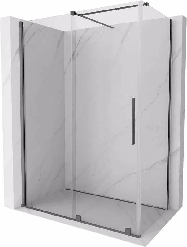 Kabina prysznicowa Mexen Velar rozsuwana 150 x 90 cm transparent gun metal 1 szt.