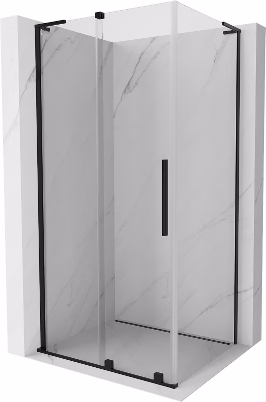 Kabina prysznicowa Mexen Velar L rozsuwana 110 x 120 cm transparent czarna 1 szt.