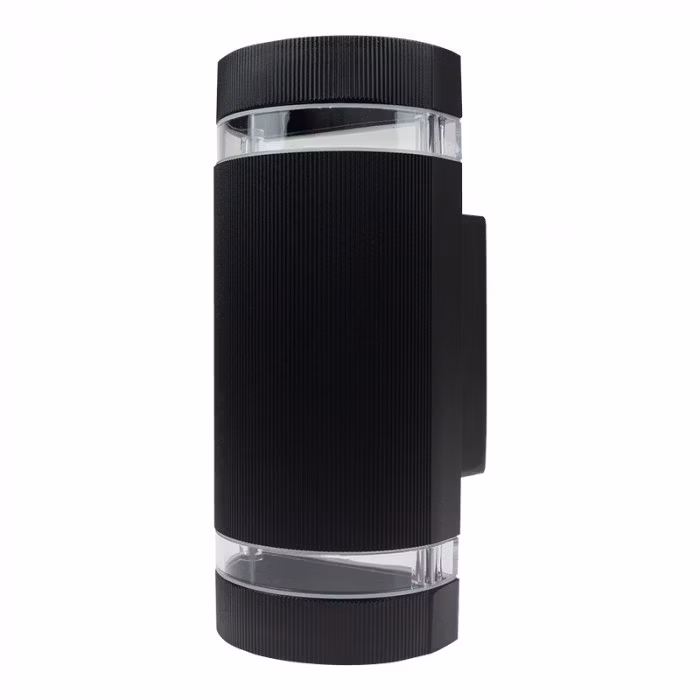 Kinkiet ścienny zewnętrzny Ecolight Kinkiety czarno-przezroczysty 2 x GU10 x 35W IP54 wym: 23 x 11 x 6,5 cm – 1 szt.