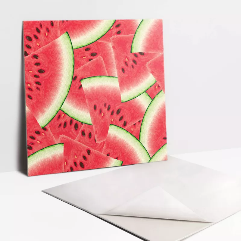 Kafelki samoprzylepne Tulup 30×30 cm Kawałki czerwonego arbuza 9 szt.