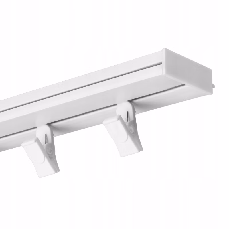 Karnisz sufitowy Naokienko biały pcv 480cm szyna sufitowa jednotorowa pojedynczy 1 kpl.
