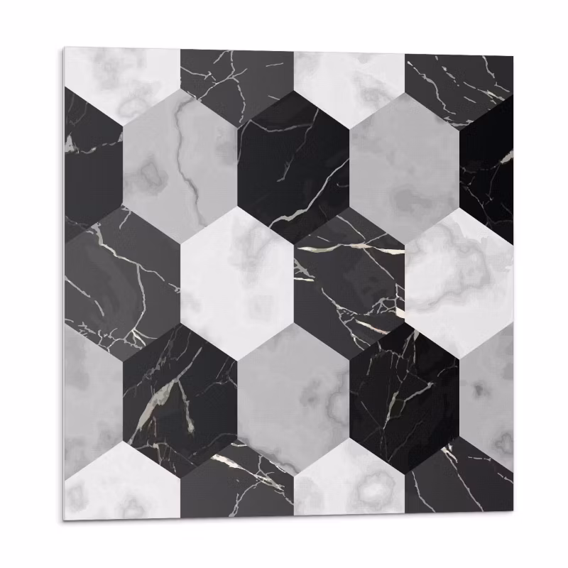 Kafelki samoprzylepne Wallfluent 50×50 cm Stylowe heksagony na nowoczesnym tle 4 szt.