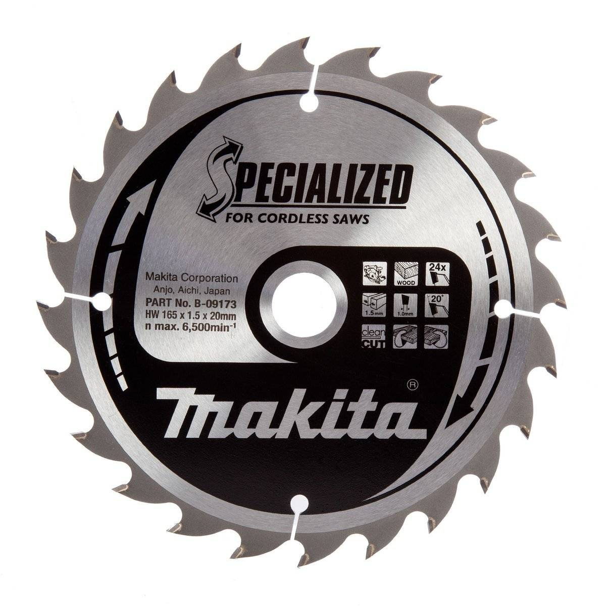 Makita tarcza tnąca do drewna 165×20 24 zęby B-09173