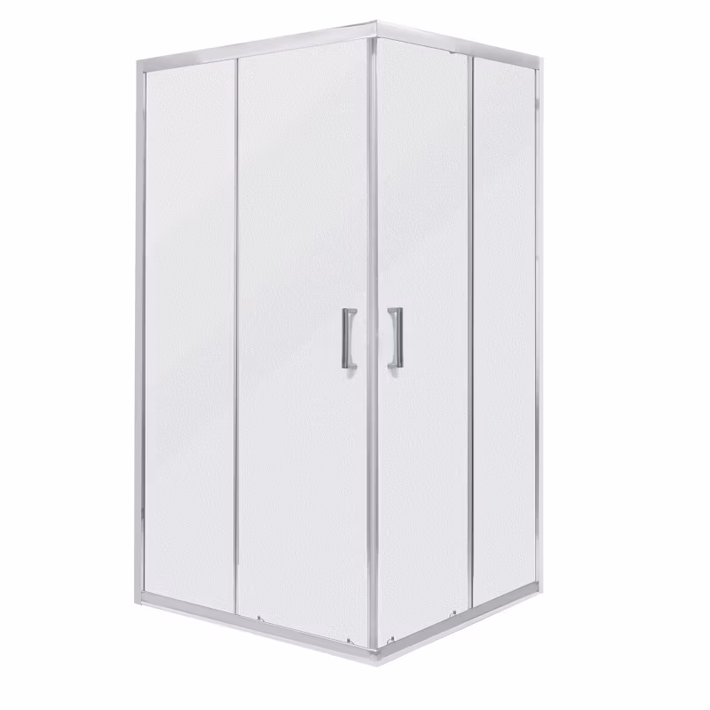 Kabina prysznicowa prostokątna Kerra Malibu 90×100 cm chrom z mrożonym szkłem 1 szt.