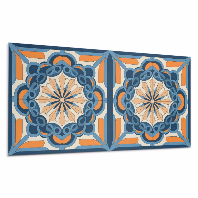 Kafelki samoprzylepne Wallfluent 60×30 cm Mandala z kwiatowymi akcentami 6 szt.