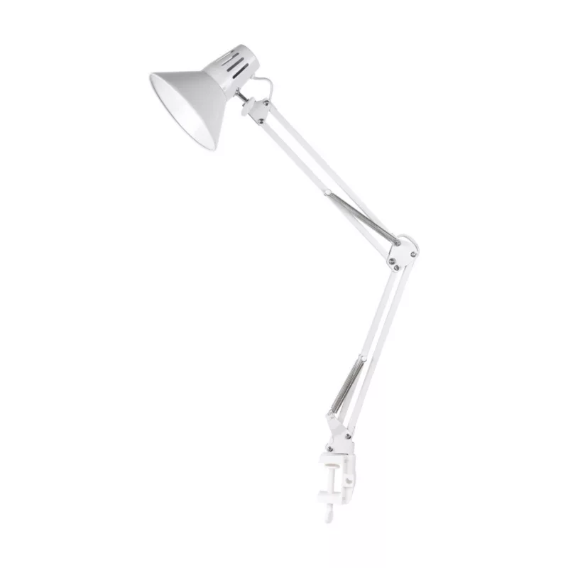 Lampa biurkowa Polux Worker biała 1 x E27 x 10W IP20 wym: 70 x 15.5 cm metal – 1 szt.