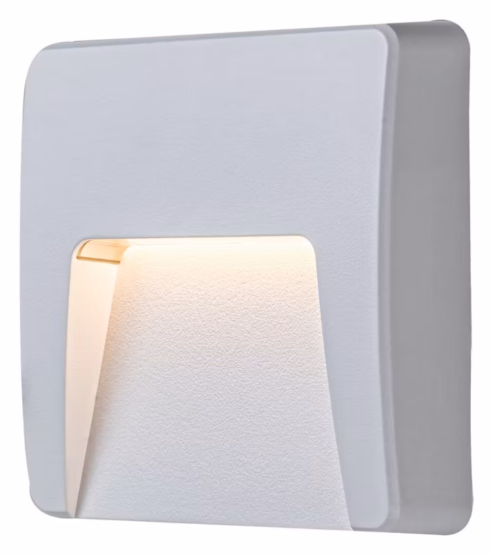 Kinkiet ścienny zewnętrzny Rabalux Trento biały LED 3W 4000K 100lm IP65 wym: 12 x 12 x 3,2 cm tworzywo sztuczne – 1 szt.