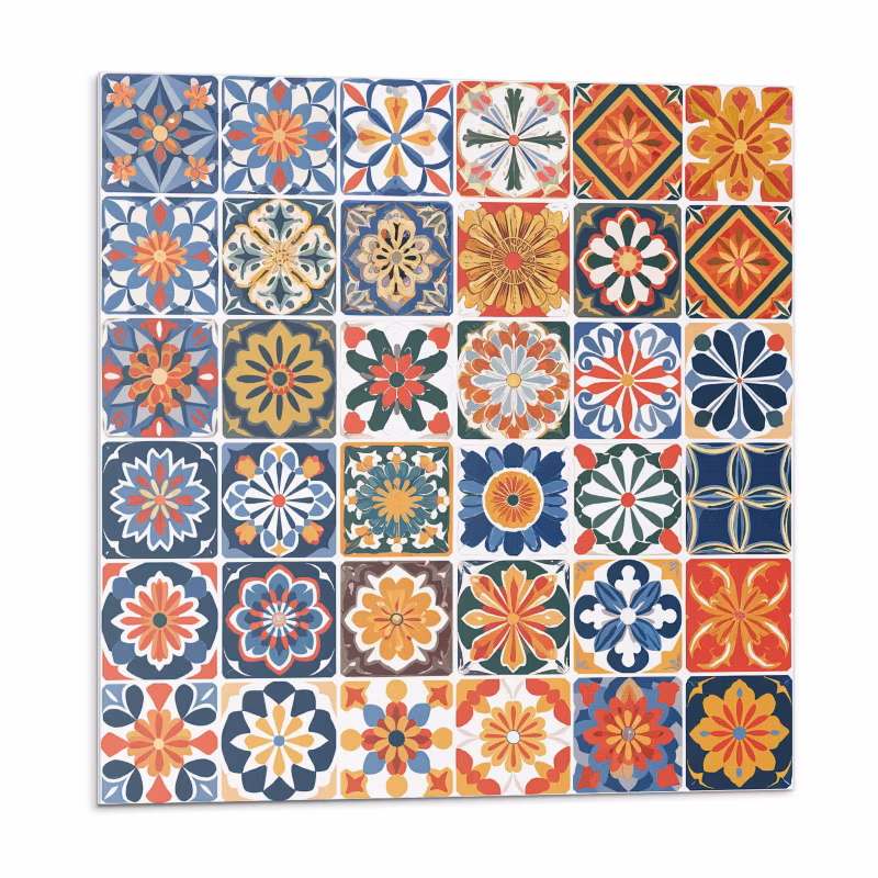 Kafelki samoprzylepne Wallfluent 20×20 cm Fascynujące wzory mozaiki 20 szt.