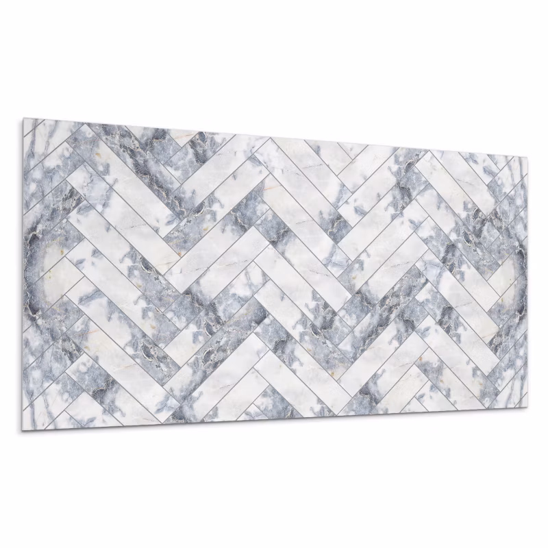Kafelki samoprzylepne Wallfluent 40×20 cm Marmurowa jodełka w stylu 10 szt.