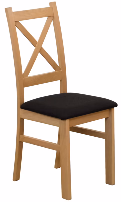 Krzesło Bonni tapicerowane drewniane do jadalni Dąb Artisan/Czarny 1 szt.