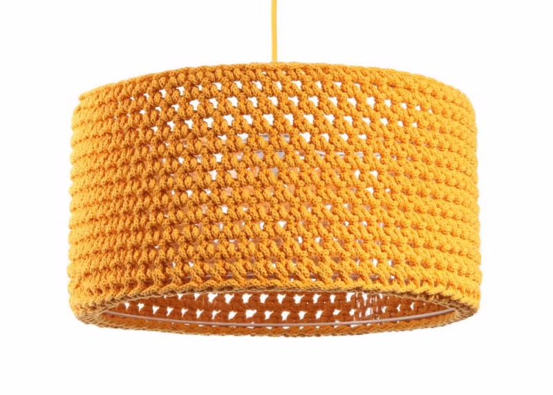 Lampa Bps Koncept wisząca COTTON 40 żółta 1 szt