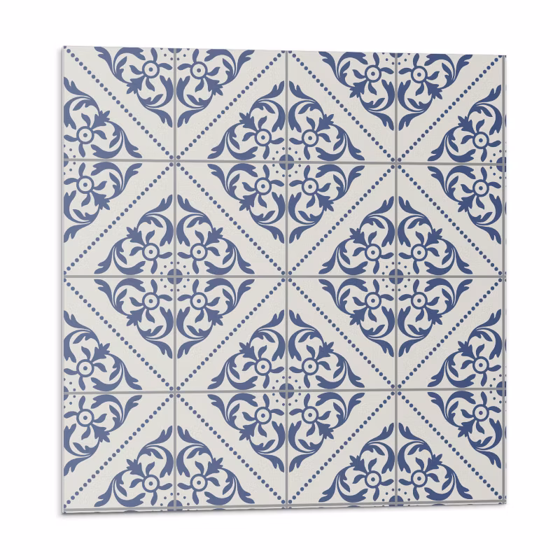 Kafelki samoprzylepne Wallfluent 50×50 cm Motyw kwiatowy w stylu 4 szt.