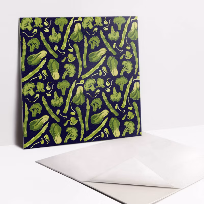 Kafelki samoprzylepne Tulup 30×30 cm Zielone warzywa 9 szt.