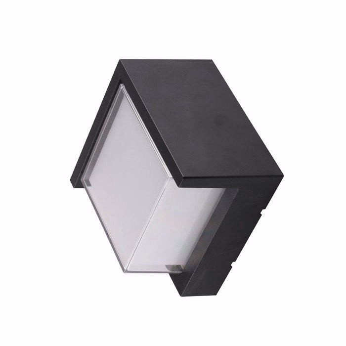 Kinkiet ścienny zewnętrzny V-TAC czarny LED 7W 3000K 670lm IP65 wym: 13,3 x 13,3 x 6,7 cm tworzywo sztuczne – 1 szt.