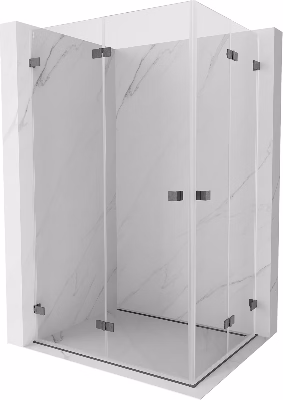 Kabina prysznicowa składana Mexen Lunar-F gun gray 90×75 cm 1 szt.