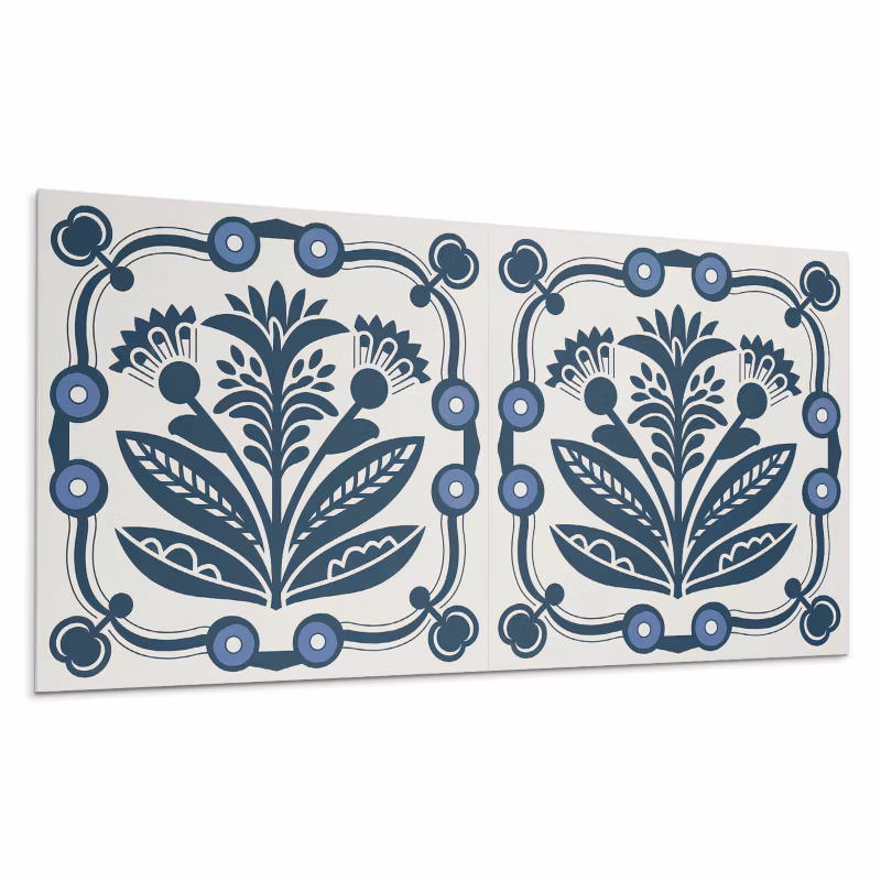 Kafelki samoprzylepne Wallfluent 60×30 cm Motyw kwiatów i liści 6 szt.