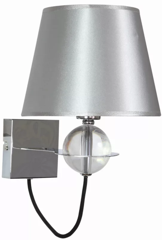 Kinkiet ścienny Candellux Tesoro chromowany przezroczysty-srebrny 1 x E14 x 40W IP20 wym: 33 x 22 x 27 cm – 1 szt.