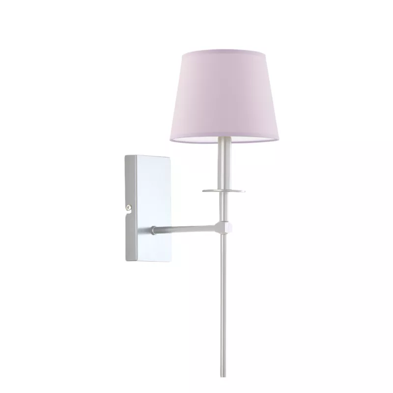 Kinkiet Volta Light Factory Loon Srebrny/Jasny fioletowy Abażur 1xE27 1szt.