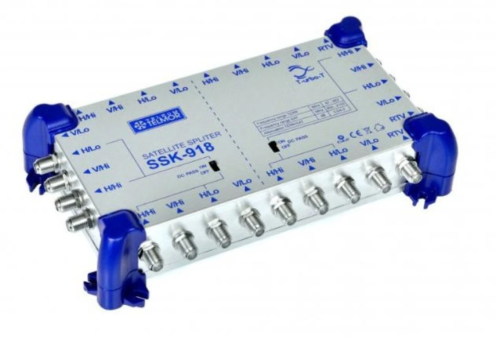 Rozgałęźnik SAT Telkom‑Telmor T‑urbo‑T SSK‑918 9‑wejść / 2×9‑wyjść
