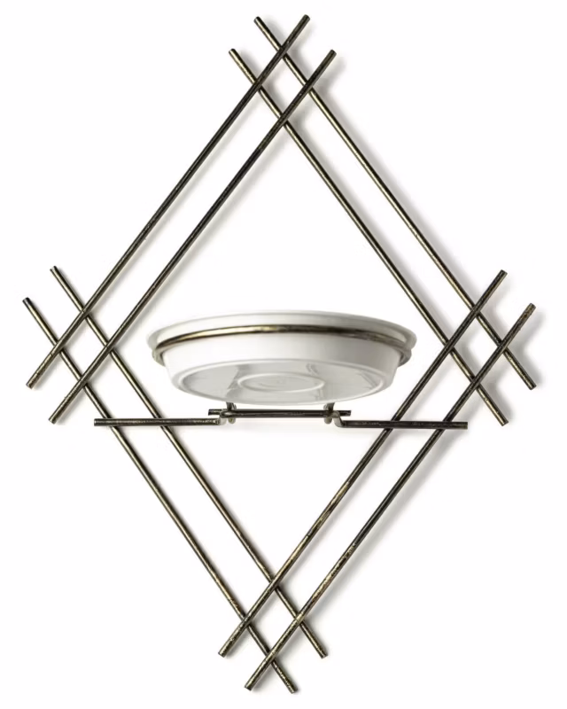 Kwietnik ścienny Dąstal Metalowy Złoty 31x26x41 cm 1 szt.