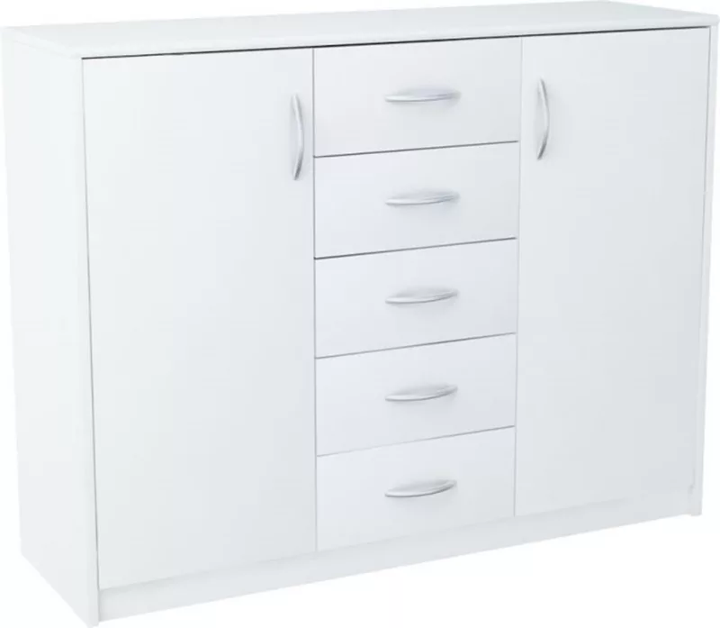 Komoda Matkam szafka 110 cm 2d5s regał Rob biała 1 szt.