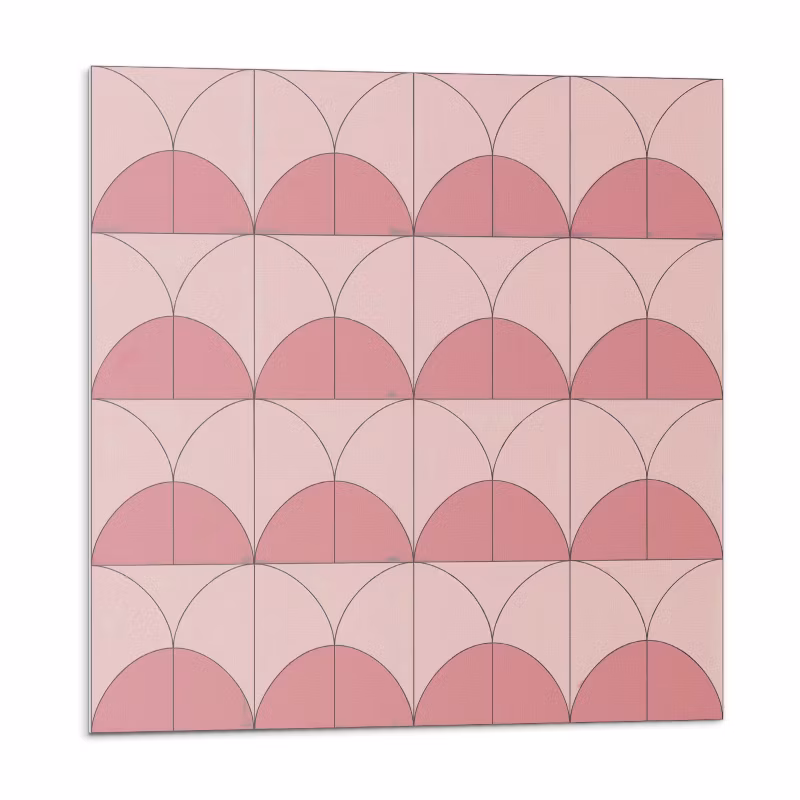 Kafelki samoprzylepne Wallfluent 30×30 cm Geometria półkol w harmonijnym układzie 9 szt.