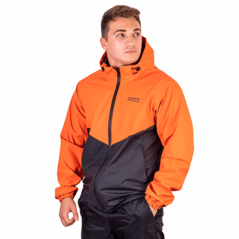 Kurtka wodoodporna 20000mm PROS SPORT model 726 Czarno-pomarańczowy M 1 szt.