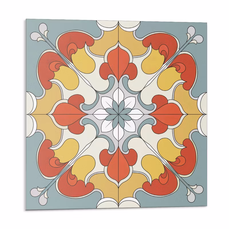 Kafelki samoprzylepne Wallfluent 20×20 cm Mandala z kwiatowymi detalami 20 szt. 4070095567685