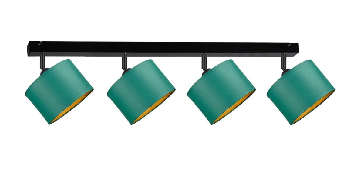 Spot nowoczesny abażur 4xE27 FLOW GREEN