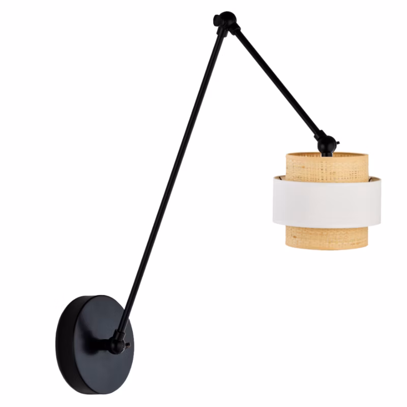 Kinkiet Volta Light Factory Soul Czarny/Biały Abażur 1xE27 1szt.