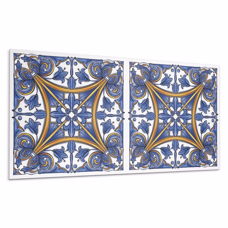 Kafelki samoprzylepne Wallfluent 40×20 cm Ornamentalna zieleń w artystycznym układzie 10 szt.
