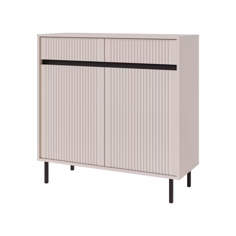 Komoda z ryflowanym frontem Bonni Yukashi 2F2S T822 beżowa 1 szt.