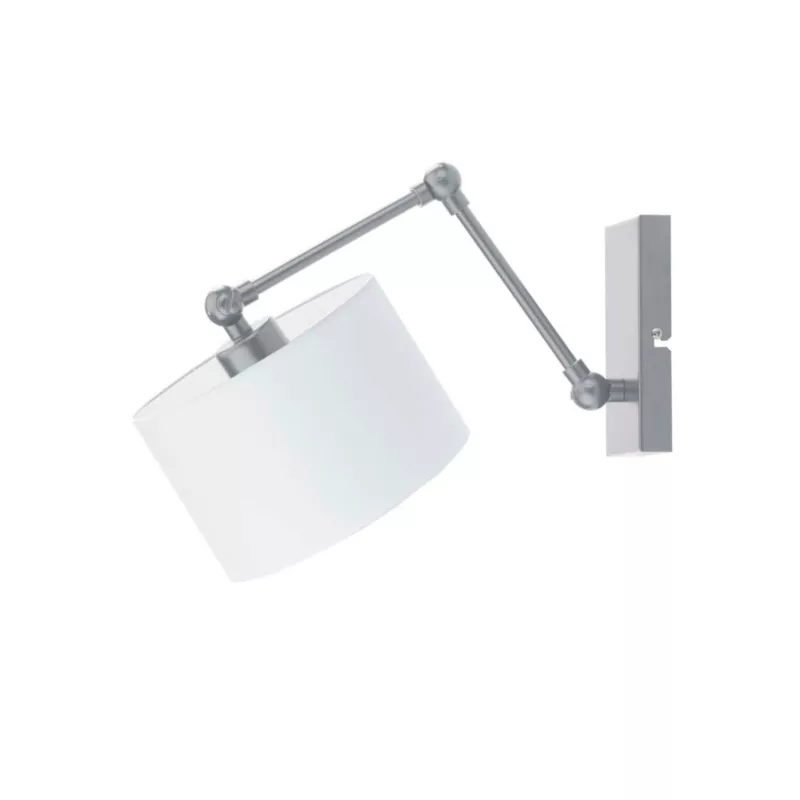 Kinkiet Volta Light Factory Soul Srebrny/Biały Abażur 1xE27 1szt.