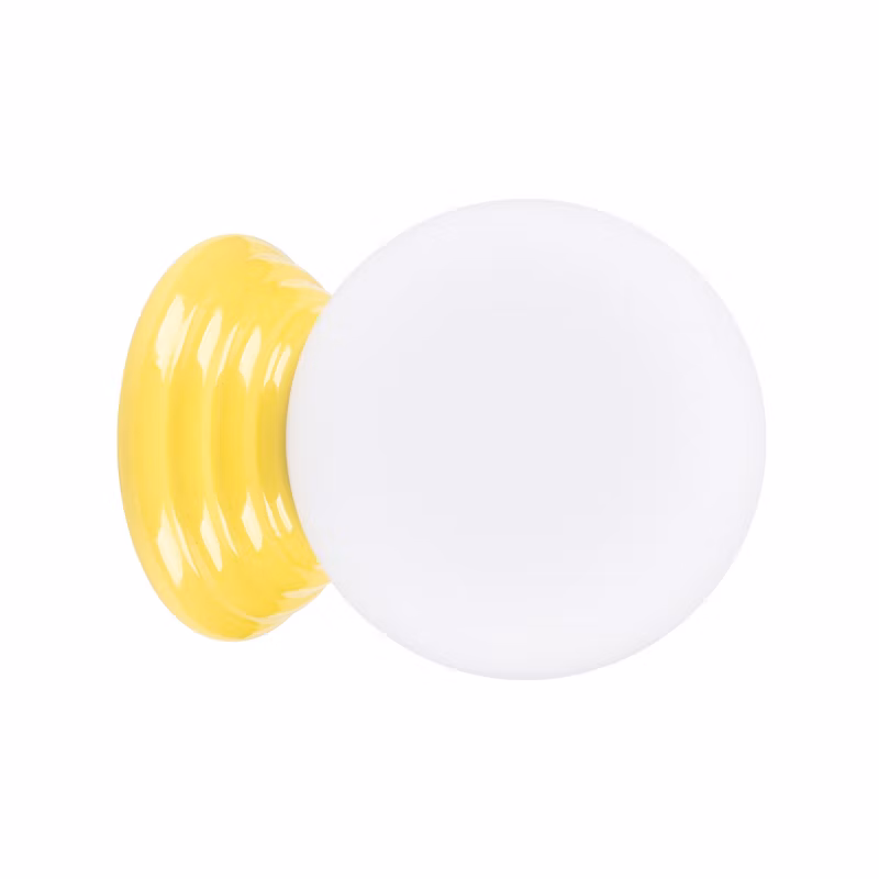 Kinkiet ścienny ceramiczny szkliwiony Sollux Lighting ZORI żółty 1xG9x15W IP44 – 1 szt.