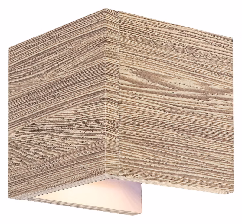 Kinkiet ścienny Rabalux Cinnamon dąb-biały LED 7W 3000K 340lm IP20 wym: 12,5 x 12,5 x 12,5 cm – 1 szt.