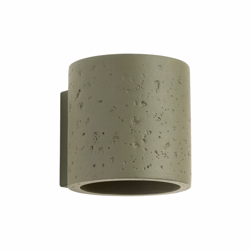 Kinkiet ścienny betonowy Sollux Lighting ORBIS zielony oliwkowy 1xG9x15W IP20 – 1 szt.