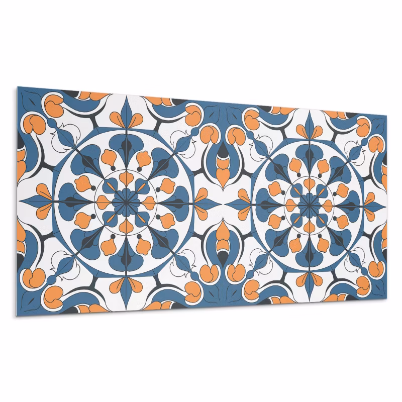 Panele samoprzylepne Wallfluent 40×20 cm Mandala z motywem kwiatowym 10 szt.