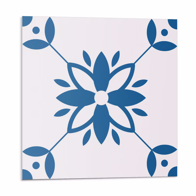 Kafelki samoprzylepne Wallfluent 30×30 cm Roślinny design z kwiatami i liśćmi 9 szt.