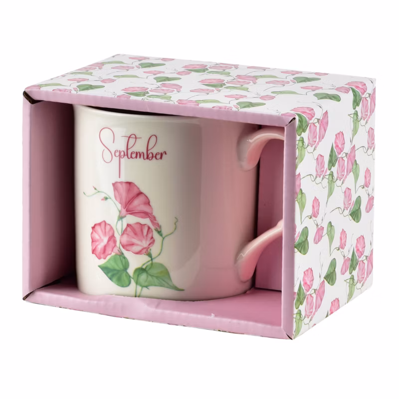 Kubek porcelanowy Wrzesień 8,7×9 cm różowy 1 szt.