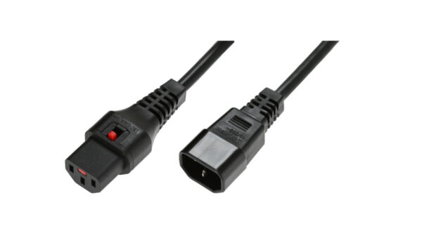 Kabel przedłużający zasilający 3×1 IEC C14/IEC C13 prosty M/Ż czarny IEC-PC1022 /3m/